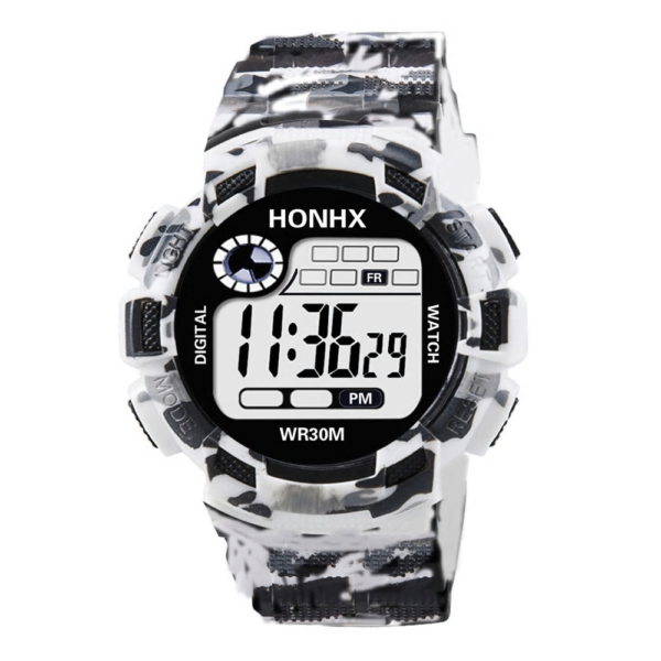 Camouflage Military Army Digital G Style Sports Shock Watch LED for Men