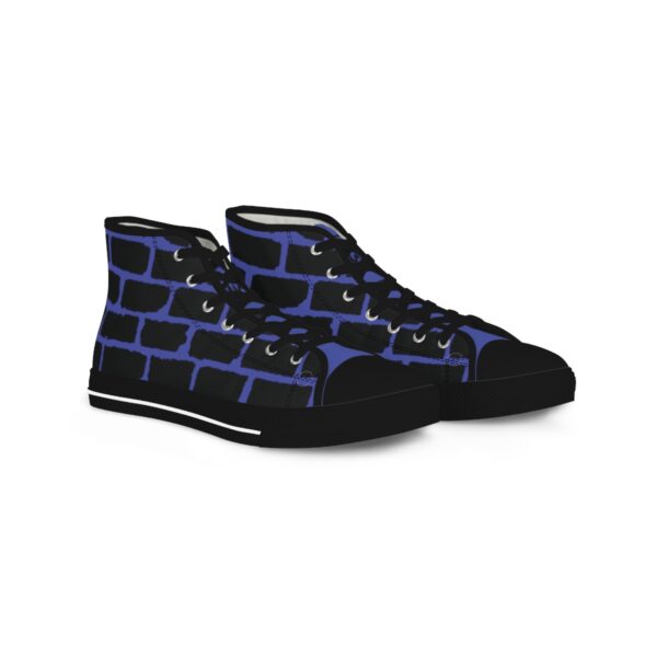 Men's High Top Sneakers- Blue and Black