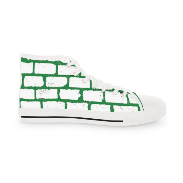 Mens High Top Sneakers-  Green and White - Image 7